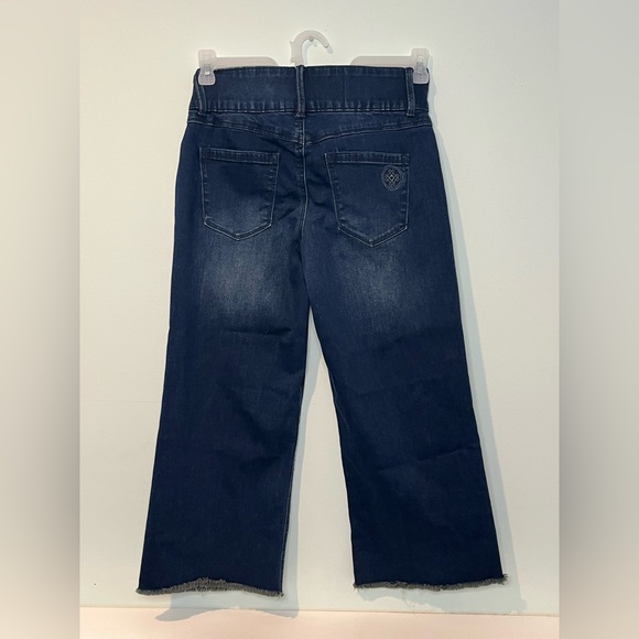 Laurie Felt Women’s Blue BFF Denim Curve Wide Leg Crop Jeans NWT, Size 8P - Picture 2 of 8
